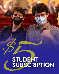poster for $5 Student Subscription - Online Membership 22-23